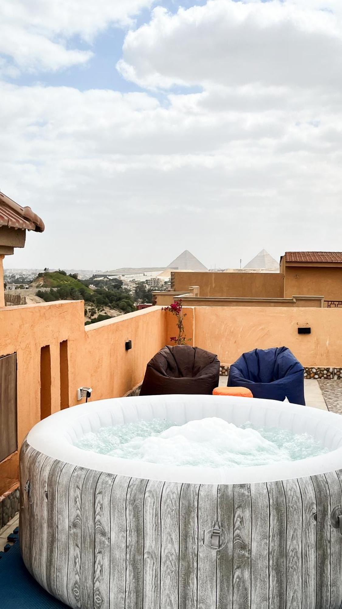 ギーザBoho Getaway With Pyramids View & Jacuzziアパートメント エクステリア 写真